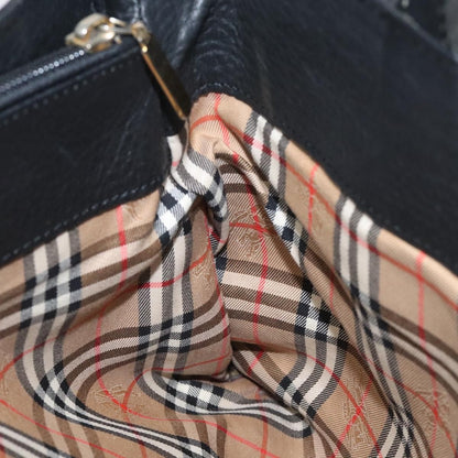 Burberry Handle Tote Leather, BLACK, LEATHER, Tote bag