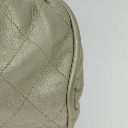 Chanel Le Marais Bowler Bag Quilted Leather, SILVER, LEATHER, Handbag