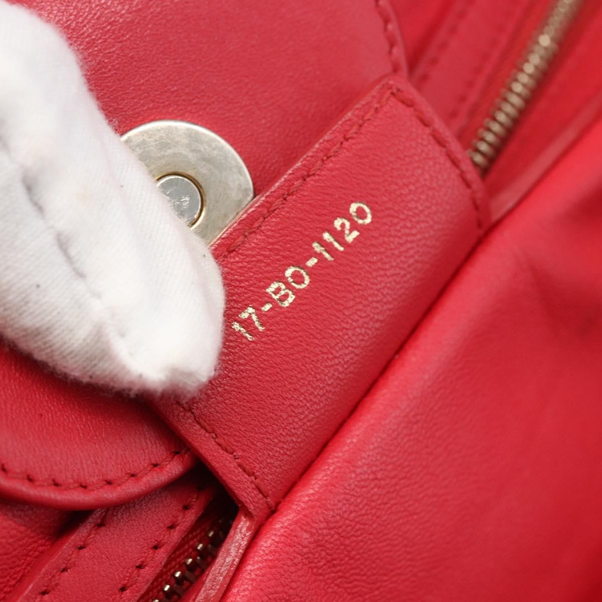 Christian Dior Delices Tote Cannage Quilt Leather, RED, LEATHER, Tote bag