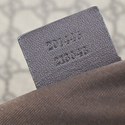 Gucci Zip Top Messenger Bag GG Coated Canvas, BROWN, CANVAS, Shoulder bag