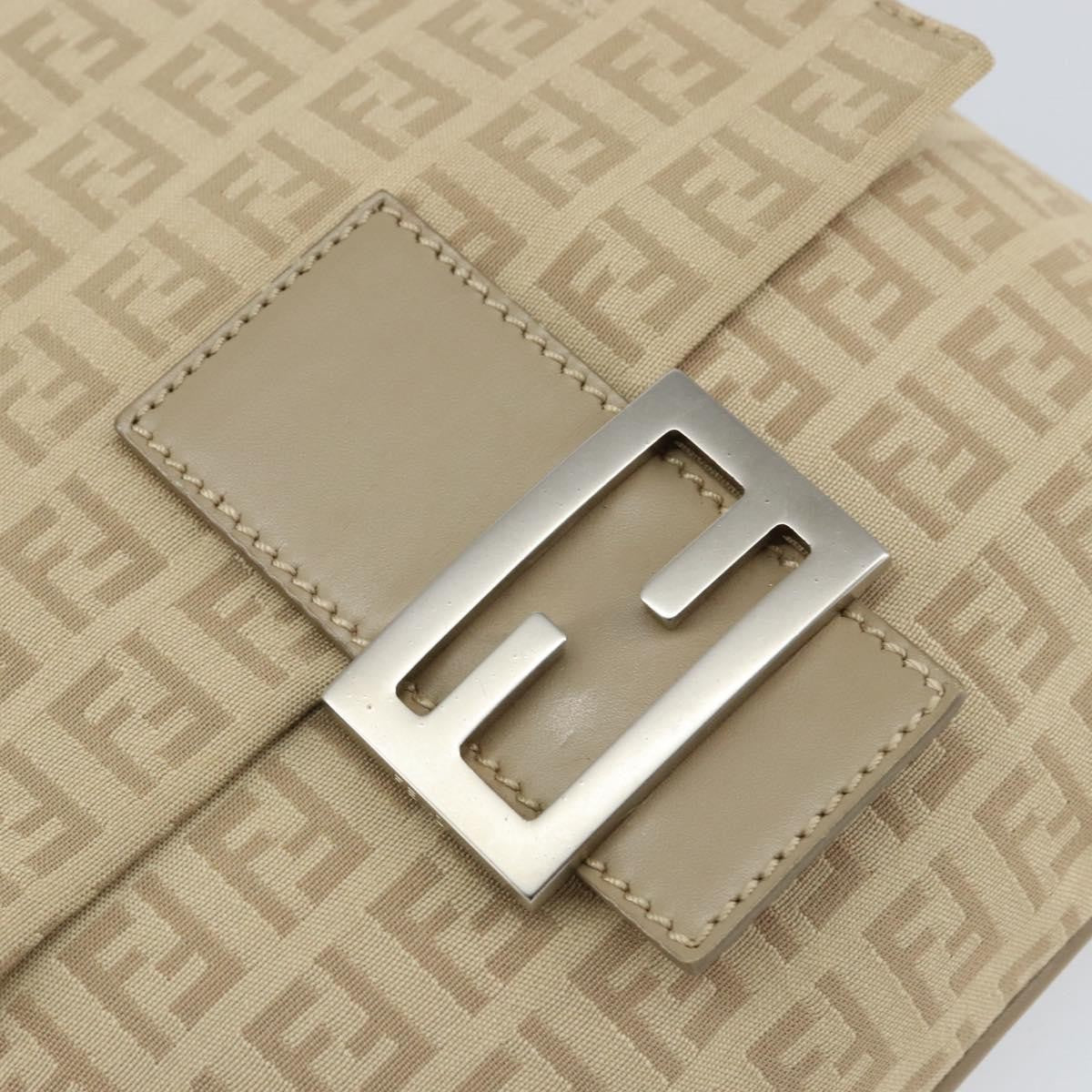 Fendi Vintage Flap Crossbody Bag Zucchino Canvas, BEIGE, CANVAS, Shoulder bag