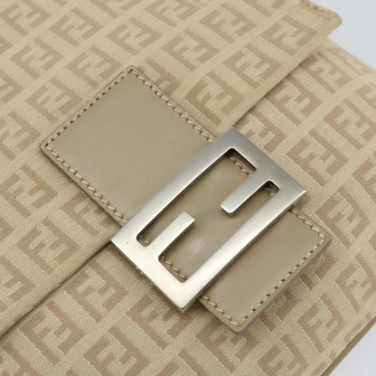 Fendi Vintage Flap Crossbody Bag Zucchino Canvas, BEIGE, CANVAS, Shoulder bag