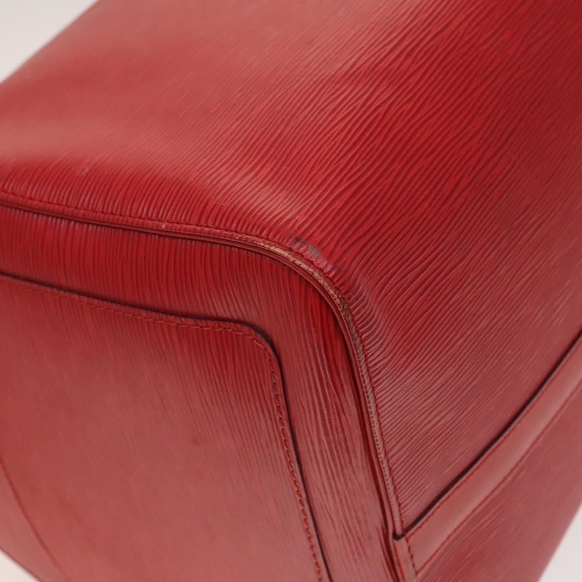 Louis Vuitton Keepall Bag Epi Leather, RED, LEATHER, Travel bag