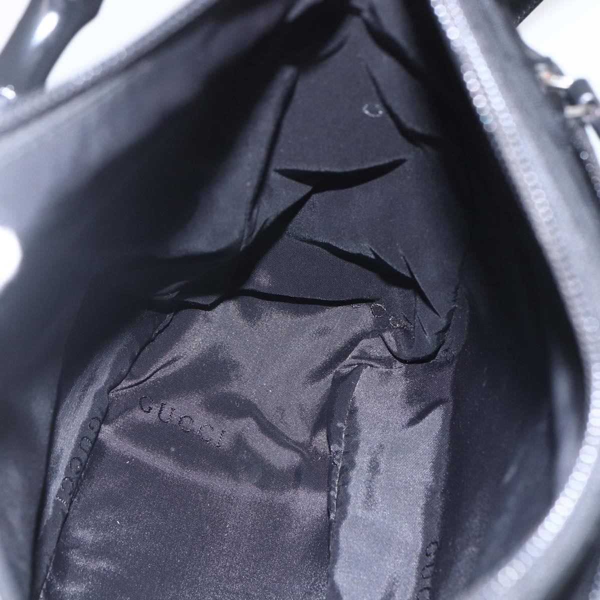 Gucci Vintage Bamboo Shoulder Bag Nylon, BLACK, NYLON, Shoulder bag