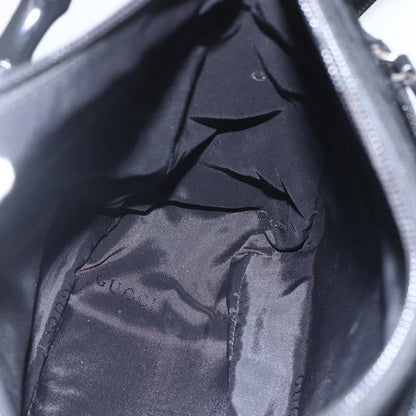Gucci Vintage Bamboo Shoulder Bag Nylon, BLACK, NYLON, Shoulder bag