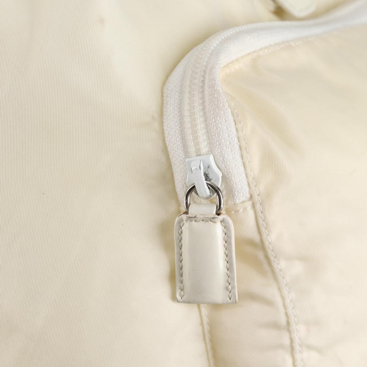 Prada Front Pocket Buckle Backpack Nylon, ECRU, NYLON, Backpack