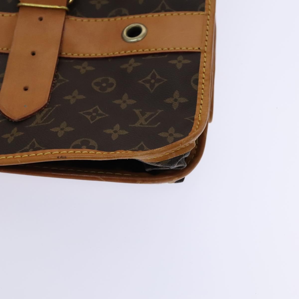 Louis Vuitton Sac Chasse Hunting Bag Monogram Canvas, BROWN, CANVAS, Travel bag