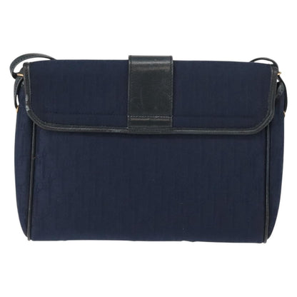 Christian Dior Vintage Trotter Shoulder Bag Canvas, NAVY, CANVAS, Shoulder bag