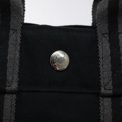Hermes Fourre Tout Tote Canvas, BLACK, CANVAS, Tote bag