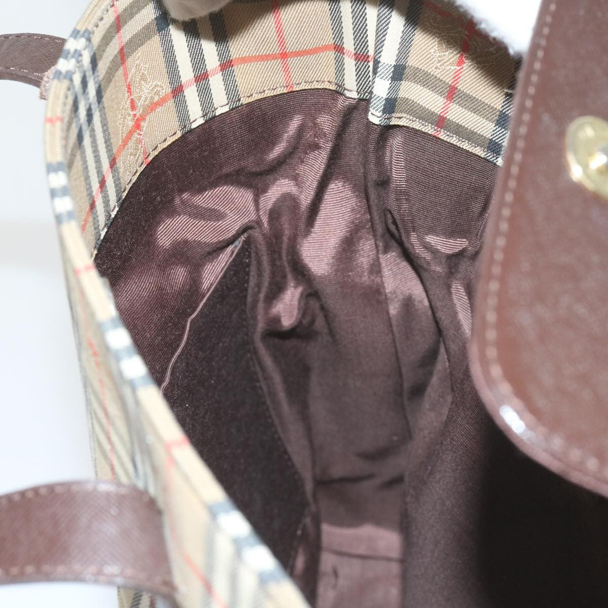 Burberry Nova Check Tote Leather, BEIGE, CANVAS, Tote bag