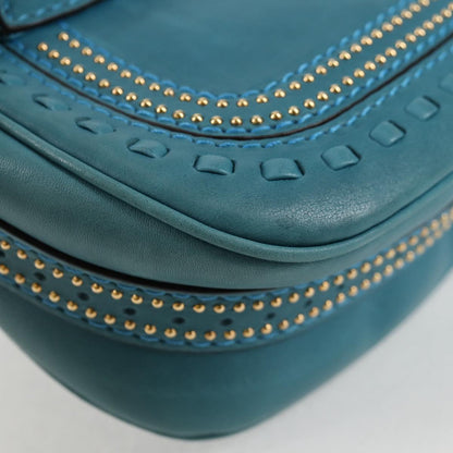 Gucci Snaffle Bit Crossbody Bag Leather, BLUE, LEATHER, Crossbody bag