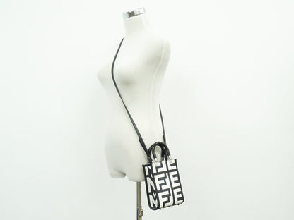 Fendi Sunshine Shopper Tote Leather, WHITE, LEATHER, Tote bag