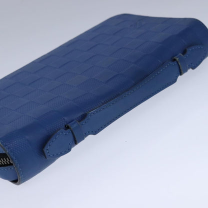 Louis Vuitton Organiser Atholl Leather, BLUE, LEATHER, Wallets