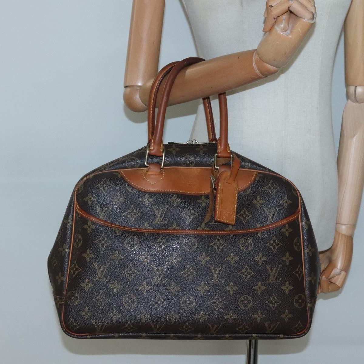Louis Vuitton Deauville Handbag Monogram Canvas, BROWN, CANVAS, Handbag