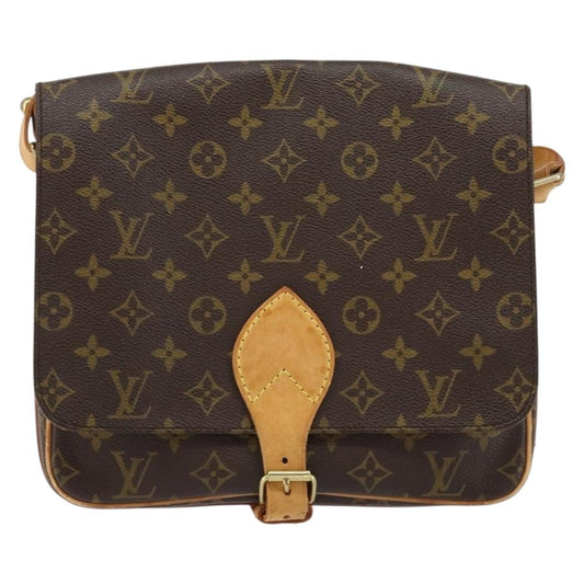 Louis Vuitton Cartouchiere Handbag Monogram Canvas, BROWN, CANVAS, Shoulder bag