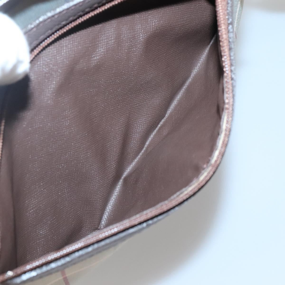 Burberry Nova check Pochette Canvas, BEIGE, CANVAS, Clutche & pouche