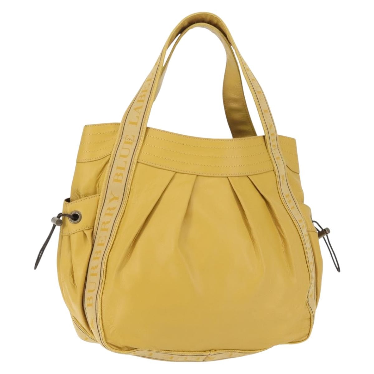 Burberry Blue Label Tote Bag Leather, YELLOW, LEATHER, Tote bag