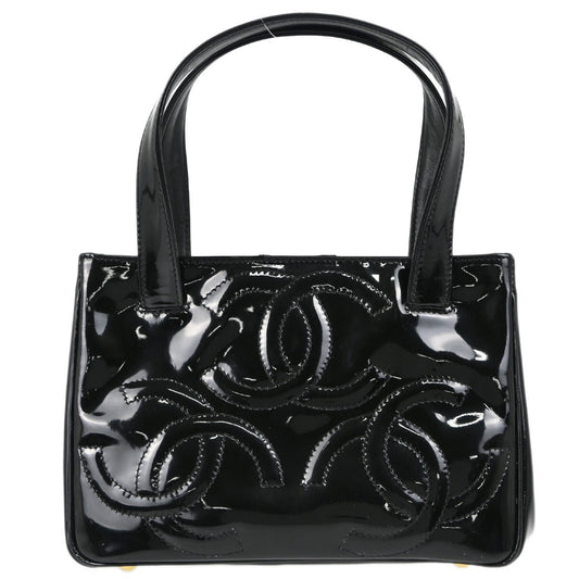 Chanel Triple CC Tote Patent, BLACK, PATENT_LEATHER, Handbag