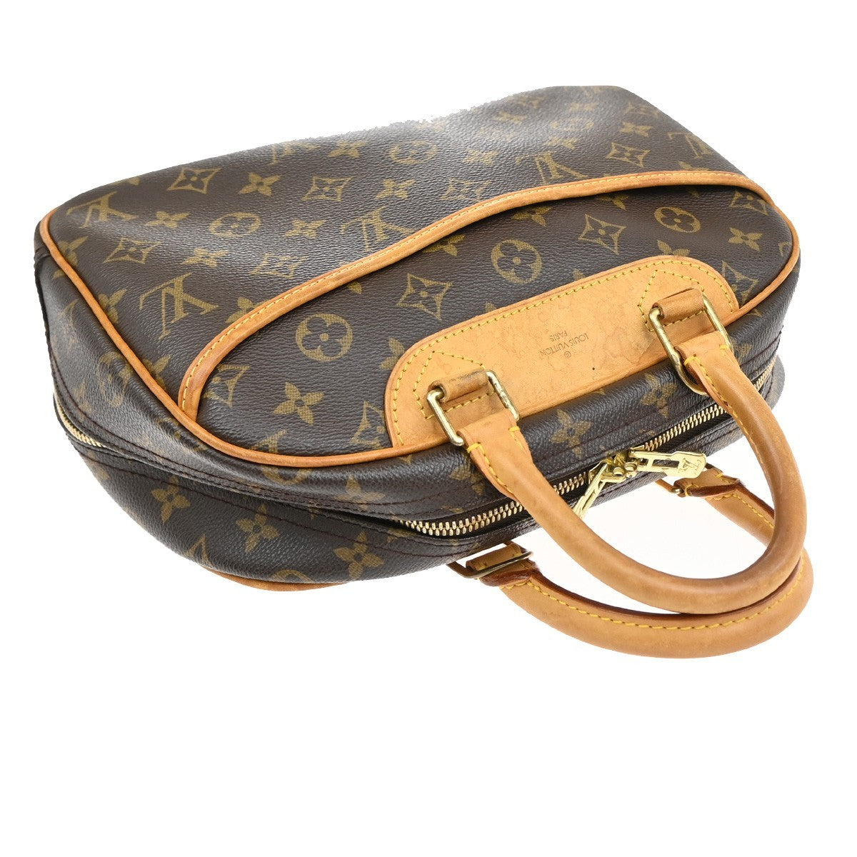 Louis Vuitton Trouville Handbag Monogram Canvas, BROWN, LEATHER, Handbag