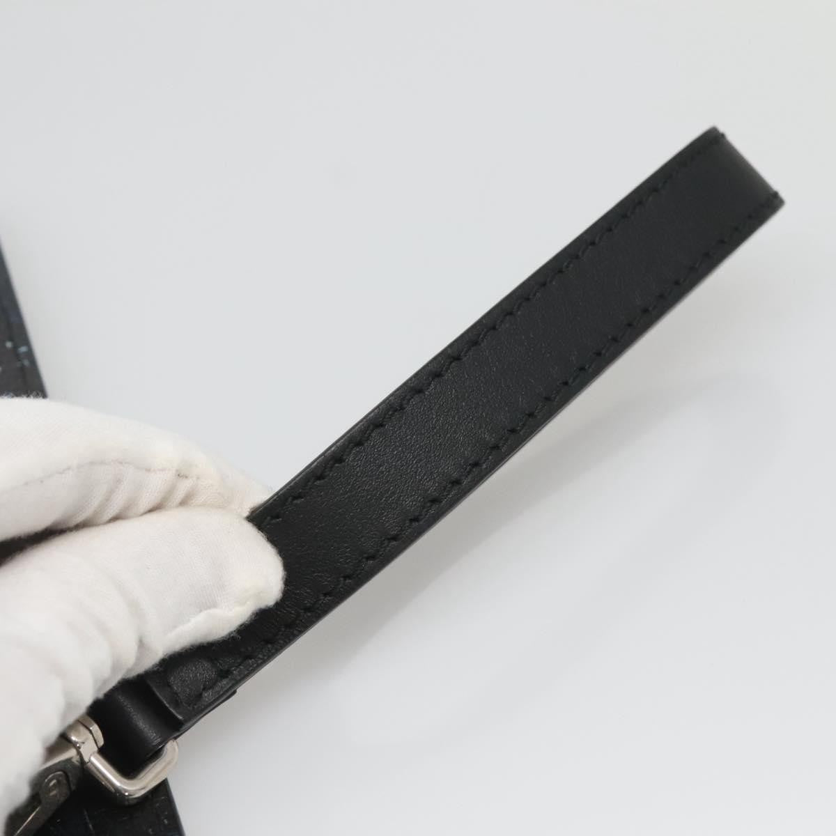 Salvatore Ferragamo Zip Pouch Motorcycle Print Leather, BLACK, LEATHER, Clutche & pouche