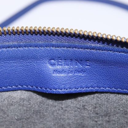Celine Trio Crossbody Bag Leather, BLUE, LEATHER, Crossbody bag