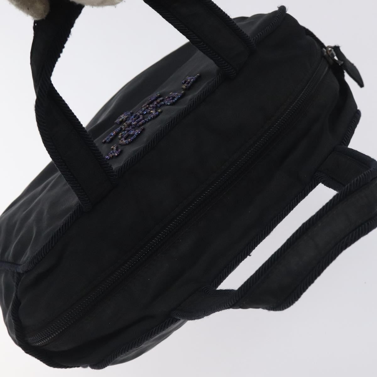 Prada Vintage Zip Handbag Tessuto, BLACK, NYLON, Handbag