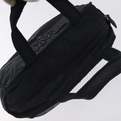Prada Vintage Zip Handbag Tessuto, BLACK, NYLON, Handbag