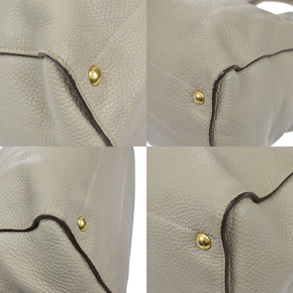 Prada Twin Shopping Tote Vitello Daino, BEIGE, LEATHER, Handbag