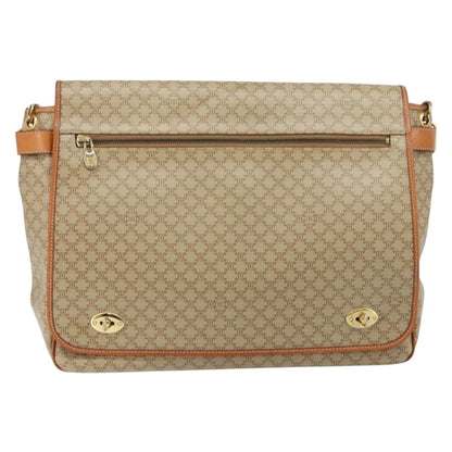 Celine Macadam Shoulder Bag PVC Leather, BEIGE, CANVAS, Shoulder bag