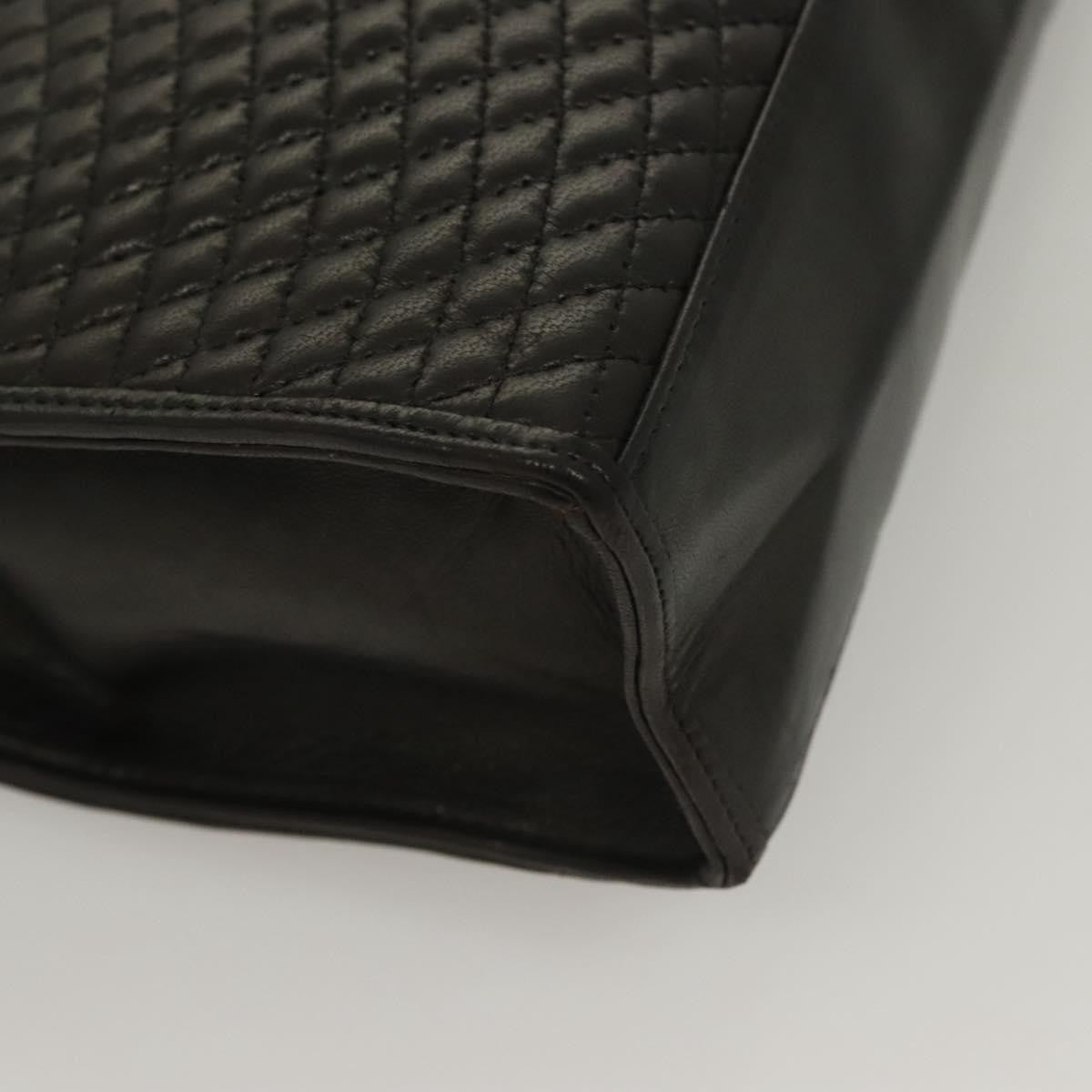 Bally Vintage Handbag Quilted Leather, BLACK, LEATHER, Handbag