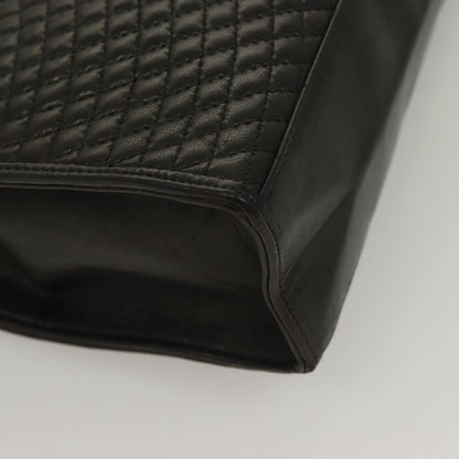 Bally Vintage Handbag Quilted Leather, BLACK, LEATHER, Handbag