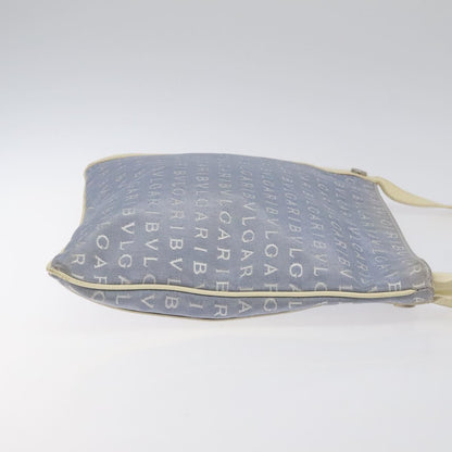 Bvlgari B.Zero1 Logomania Bag Canvas with Leather, BLUE, NYLON, Shoulder bag