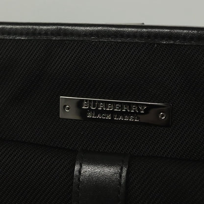 Burberry Front Pocket Messenger Bag Haymarket Canvas, BLACK, CANVAS, Shoulder bag