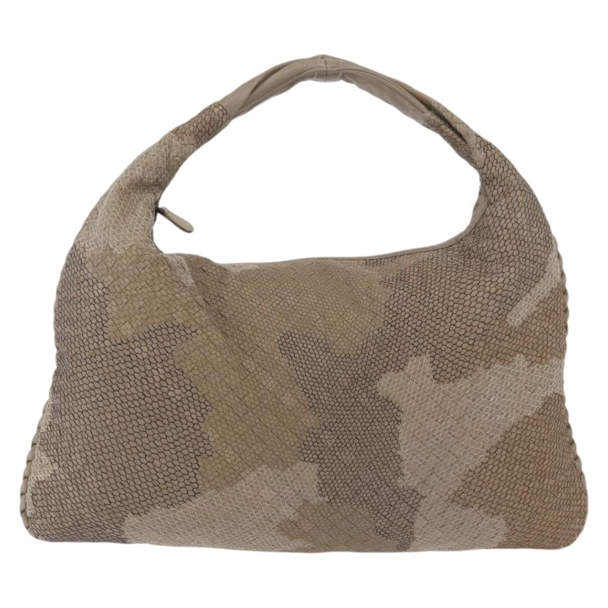 Bottega Veneta Intrecciato Shoulder bag Leather, Gray, Leather, Handbag
