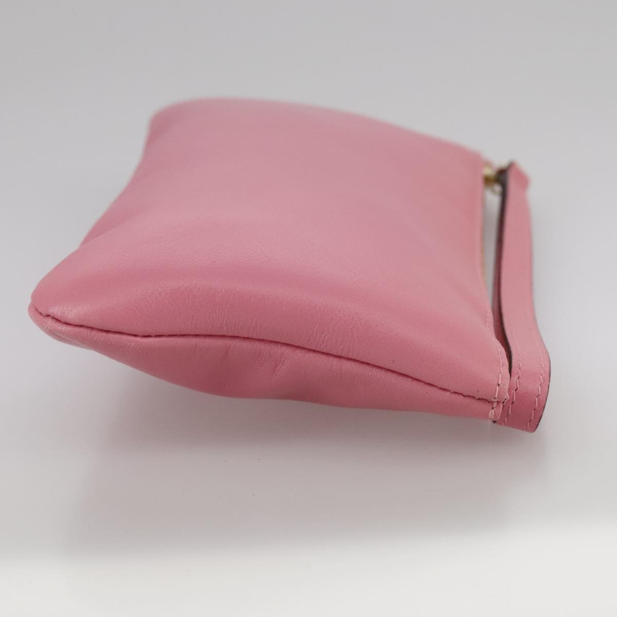 Valentino Garavani Zip Pouch Leather, PINK, LEATHER, Clutche & pouche