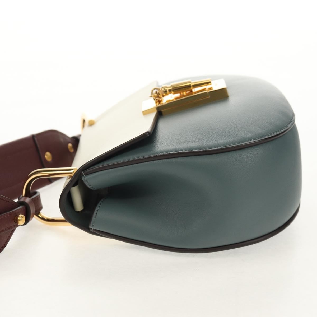 Chloe Drew Shoulder Bag Leather, BLUE, LEATHER, Shoulder bag