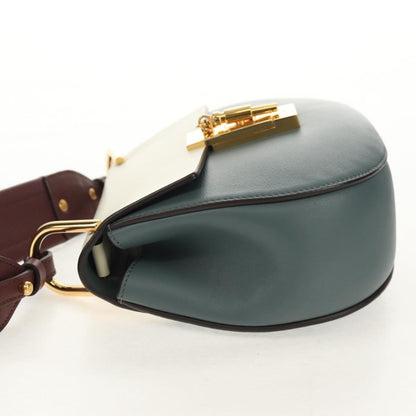 Chloe Drew Shoulder Bag Leather, BLUE, LEATHER, Shoulder bag