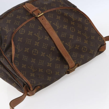 Louis Vuitton Saumur Handbag Monogram Canvas, BROWN, CANVAS, Shoulder bag