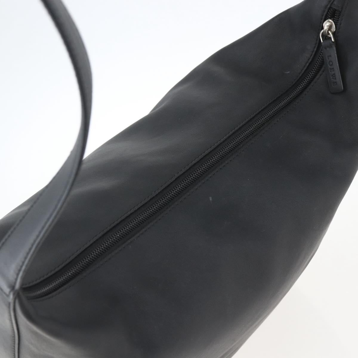 Loewe Vintage Shoulder Bag Leather, BLACK, LEATHER, Shoulder bag
