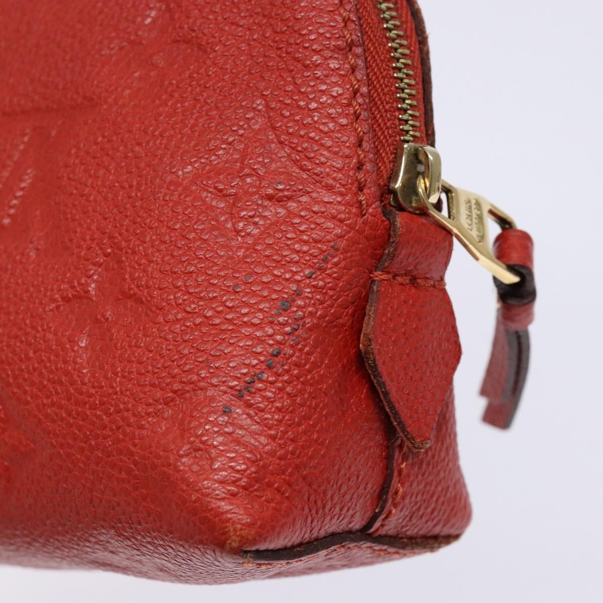 Louis Vuitton Cosmetic Pouch Monogram Empreinte Leather, RED, LEATHER, Toiletry Case