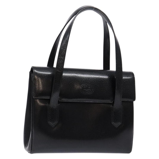 Gucci Vintage Handbag Leather, BLACK, LEATHER, Handbag