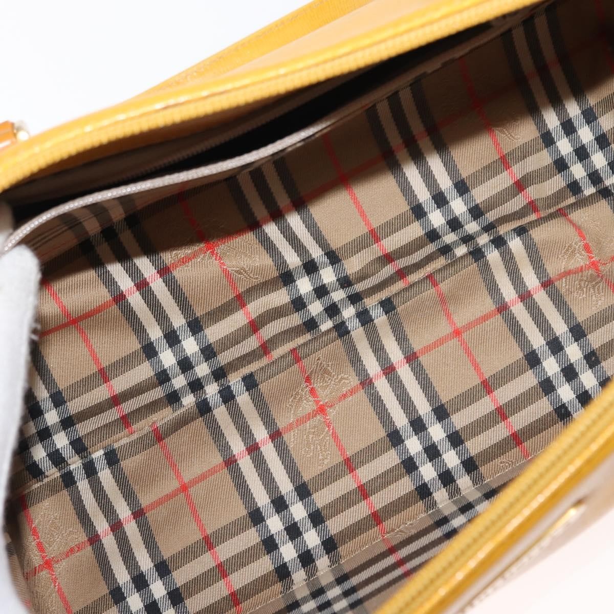 Burberry Vintage Handbag Leather, YELLOW, LEATHER, Handbag