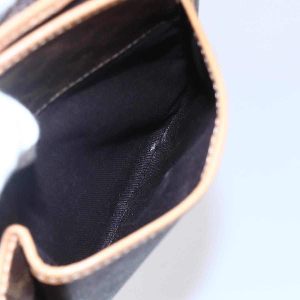 Celine Vintage Macadam Shoulder Bag Canvas and Leather, BROWN, CANVAS, Shoulder bag