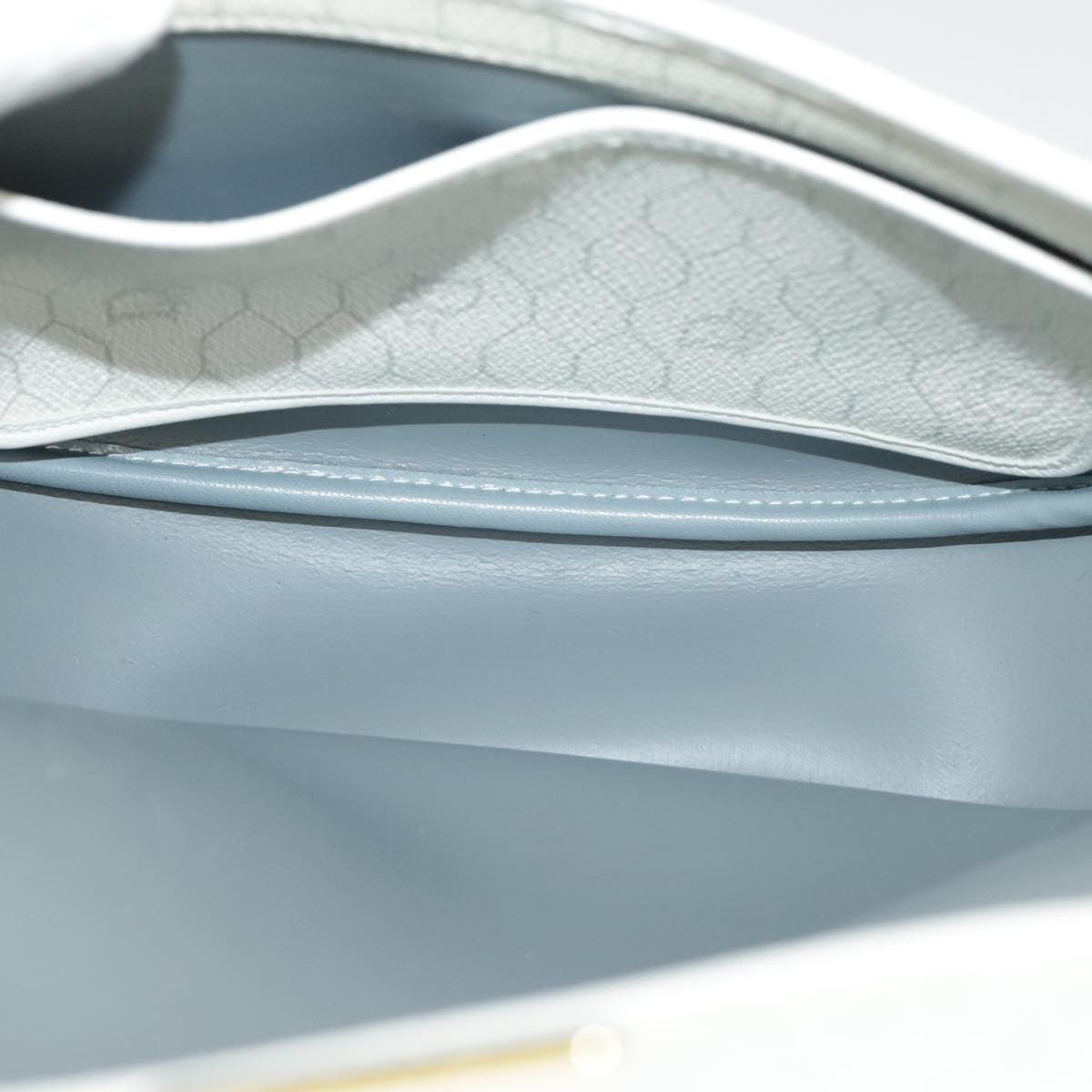 Christian Dior Vintage Honeycomb Shoulder Bag Canvas, WHITE, CANVAS, Shoulder bag
