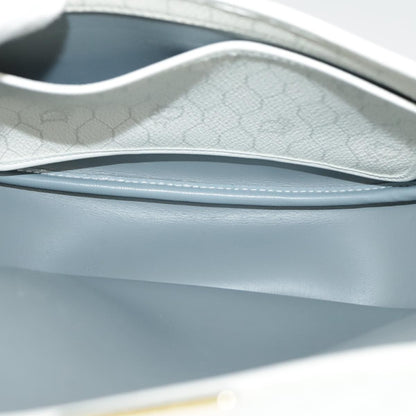 Christian Dior Vintage Honeycomb Shoulder Bag Canvas, WHITE, CANVAS, Shoulder bag