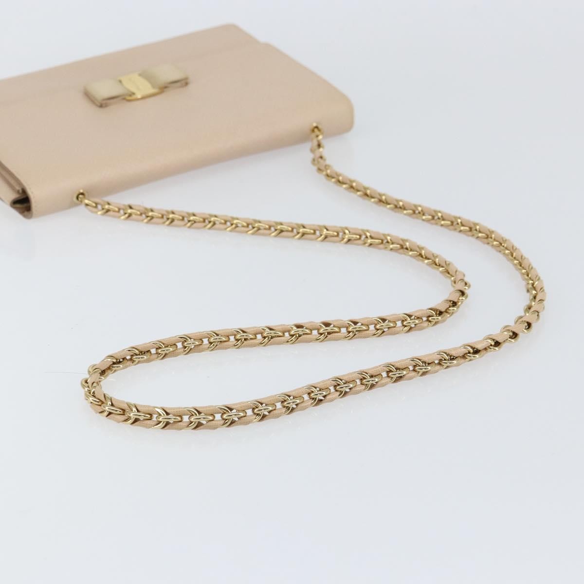 Salvatore Ferragamo Vala Chain Shoulder bag Leather, PINK, LEATHER, Shoulder bag