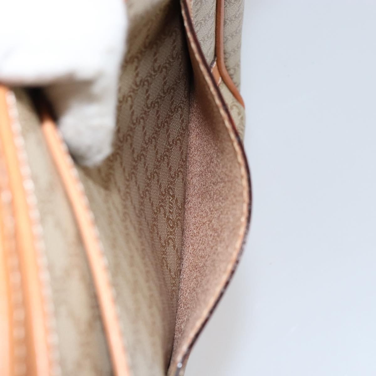 Celine Macadam Shoulder Bag PVC Leather, BEIGE, CANVAS, Shoulder bag