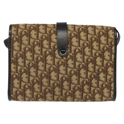 Christian Dior Vintage Trotter Crossbody Bag Diorissimo Coated Canvas, BROWN, CANVAS, Crossbody bag