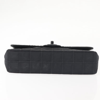 Chanel Travel Line Flap Bag Nylon, BLACK, NYLON, Travel bag