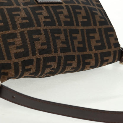 Fendi Mamma Baguette Zucca canvas, BLACK, CANVAS, Shoulder bag